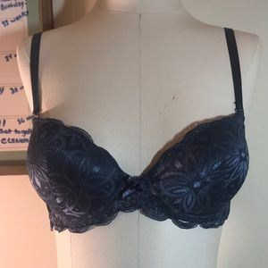 Rene Rofe Blue Lace Bra